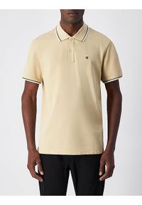 Koszulka męska Champion polo. Okazja: na co dzień. Typ kołnierza: polo. Kolor: beżowy. Styl: casual