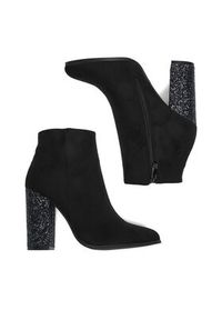 DeeZee Botki BM-9075-1 Czarny. Kolor: czarny. Materiał: materiał #3