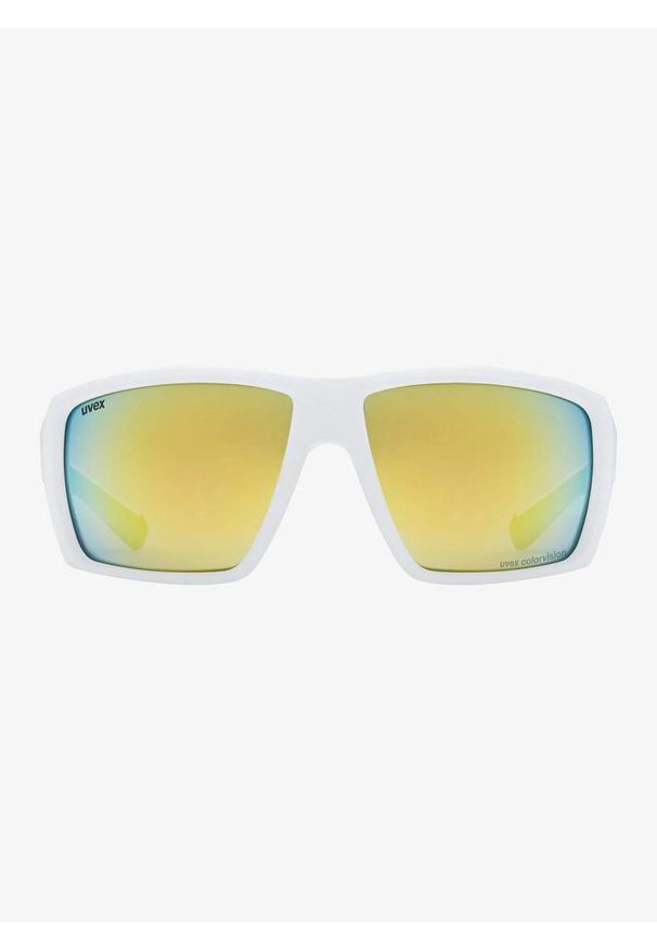Okulary przeciwsłoneczne Uvex MTN Venture CV - white matt/mirror yellow. Kolor: biały. Sport: turystyka piesza