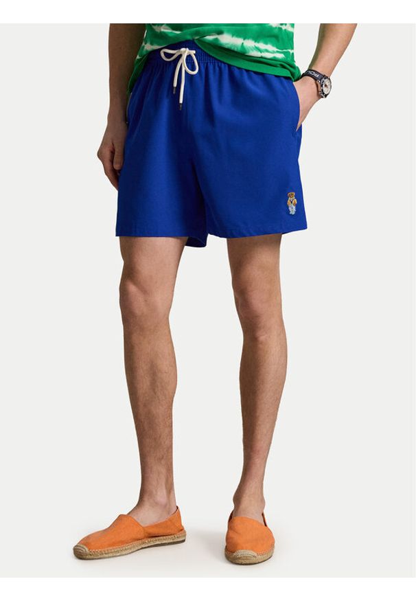 Polo Ralph Lauren Szorty kąpielowe 710B13656001 Niebieski Classic Fit. Kolor: niebieski. Materiał: syntetyk