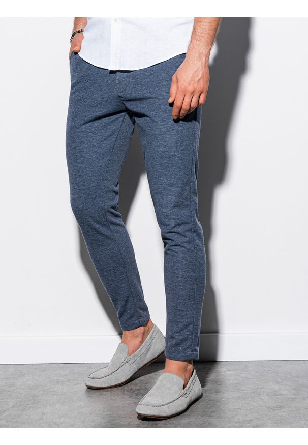 Niebieskie spodnie Ombre Clothing eleganckie