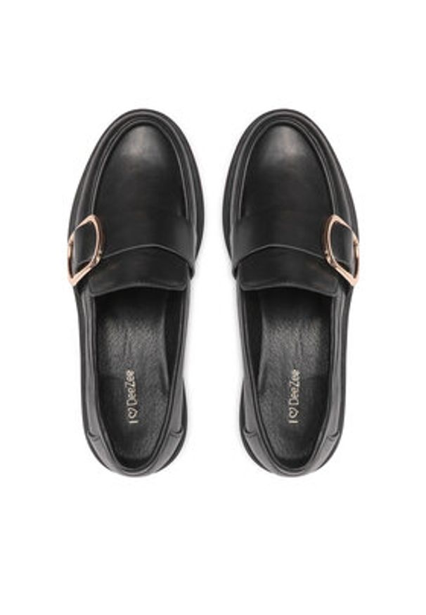 DeeZee Loafersy WS5195-20A Czarny. Kolor: czarny. Materiał: skóra
