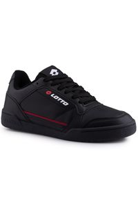 LOTTO - Buty męskie sportowe sneakersy Lotto NANDU. Kolor: czarny. Sport: turystyka piesza #1