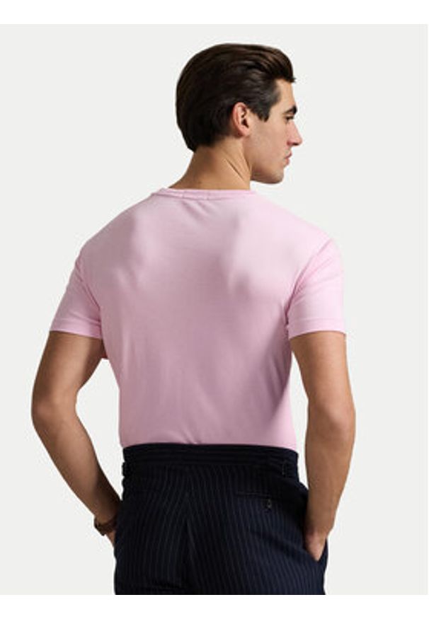 Polo Ralph Lauren T-Shirt 710740727010 Różowy Slim Fit. Typ kołnierza: polo. Kolor: różowy. Materiał: bawełna