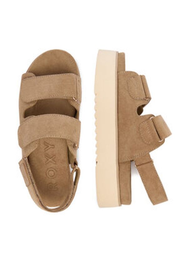 Roxy Sandały CWBEOB-HY22031-3 Beżowy. Kolor: beżowy. Materiał: materiał