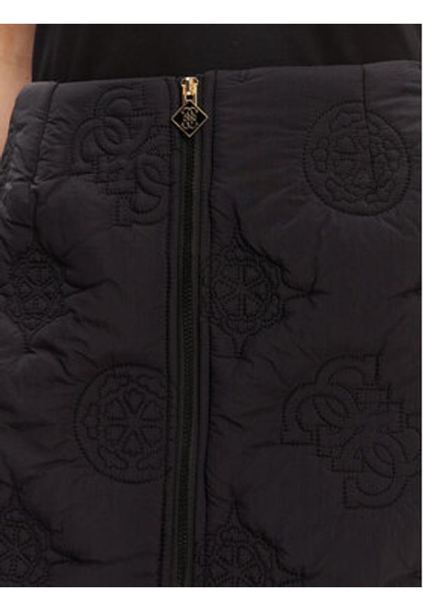 Guess Spódnica mini V5YD02 WHEB2 Czarny Regular Fit. Kolor: czarny. Materiał: syntetyk