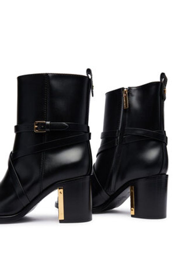 Elisabetta Franchi Botki SA-85B-56E2-V940 Czarny. Kolor: czarny. Materiał: skóra