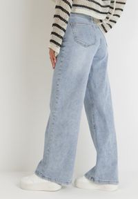 Born2be - Jasnoniebieskie Szerokie Jeansy z Wysokim Stanem Yaledora. Stan: podwyższony. Kolor: niebieski #5