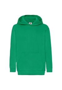 FRUIT OF THE LOOM - Bluza Z Kapturem Dla Dzieci. Typ kołnierza: kaptur. Kolor: zielony