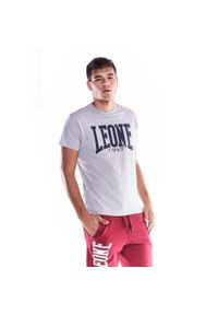 LEONE 1947 APPAREL - Męska koszulka z krótkim rękawem Leone 1947 Apparel. Kolor: szary. Materiał: tkanina. Długość rękawa: krótki rękaw. Długość: krótkie. Sport: fitness
