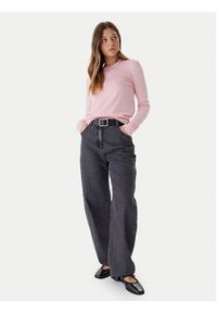 Calvin Klein Sweter LV044D370G Różowy Regular Fit. Kolor: różowy. Materiał: syntetyk