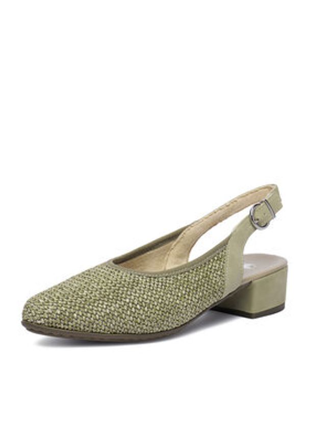 Rieker Czółenka CEO-47060-52 Zielony jasny. Kolor: zielony. Materiał: materiał