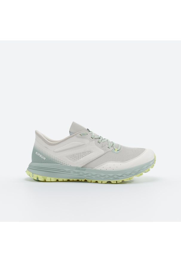 KIPRUN - Buty do biegania w terenie damskie Kiprun TR2. Zapięcie: sznurówki. Kolor: żółty, biały, wielokolorowy, zielony. Materiał: kauczuk
