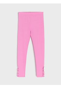 Sinsay - Bawełniane legginsy - różowy. Kolor: różowy. Materiał: bawełna #1