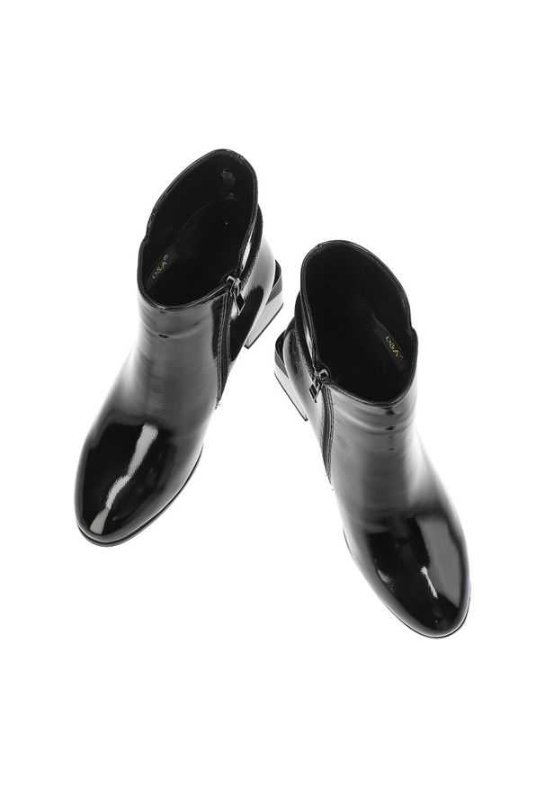 Czarne Botki S.Barski Eleganckie Obuwie Damskie. Okazja: na co dzień. Kolor: czarny. Materiał: skóra ekologiczna. Obcas: na obcasie. Styl: elegancki. Wysokość obcasa: średni