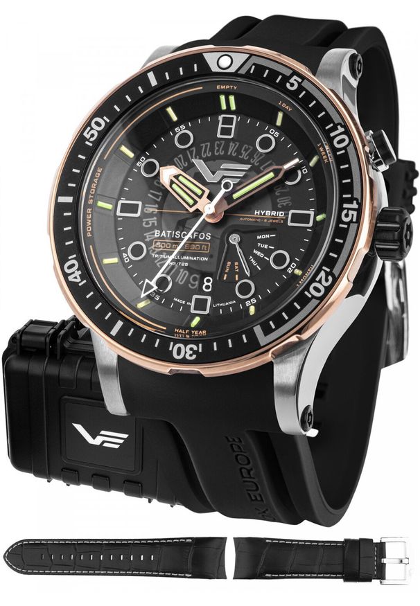 Zegarek Vostok Europe Zegarek męski Vostok Europe PX84-511E769S czarny. Kolor: czarny