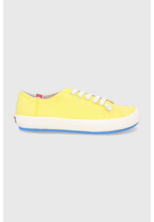 Camper tenisówki Peu rambla damskie kolor żółty. Nosek buta: okrągły. Kolor: żółty. Materiał: bawełna, guma