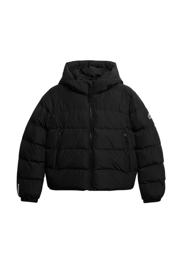 Sweter damski Superdry Sports. Kolor: czarny. Materiał: puch. Styl: sportowy