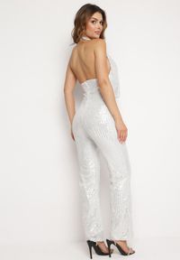 Born2be - Srebrny Długi Kombinezon w Cyrkonie Inorsa. Kolor: srebrny. Długość: długie #5