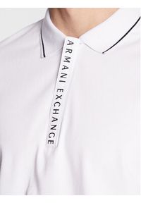 Armani Exchange Polo 8NZF71 ZJH2Z 1100 Biały Regular Fit. Typ kołnierza: polo. Kolor: biały. Materiał: bawełna #4