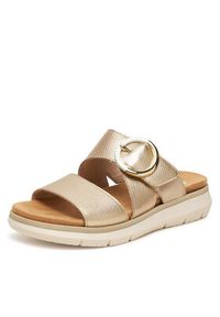 Remonte Klapki D2K51-90 Złoty. Kolor: złoty. Materiał: skóra #6