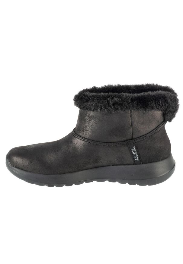 skechers - Buty sportowe Sneakersy damskie, Slip-Ins: On-The-Go - Cozy Dream. Kolor: czarny. Model: Skechers Sport. Sport: turystyka piesza