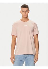 Hugo T-Shirt Linked 50518646 Różowy Relaxed Fit. Kolor: różowy. Materiał: bawełna