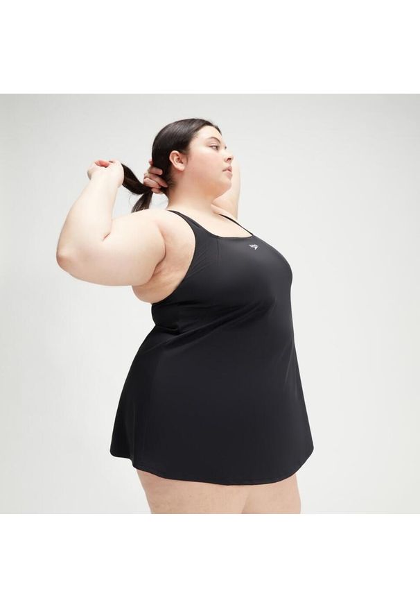 Sukienka do pływania damska Speedo Women's Swimm Dress Plus Size. Kolekcja: plus size. Kolor: czarny