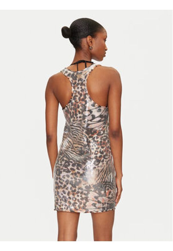 Guess Sukienka codzienna E5GK04 KCR72 Brązowy Bodycon Fit. Okazja: na co dzień. Kolor: brązowy. Materiał: syntetyk. Typ sukienki: proste, bodycon. Styl: casual