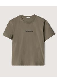 NANUSHKA - T-shirt z bawełny organicznej z logo Reece. Kolor: zielony. Materiał: bawełna. Wzór: napisy #2