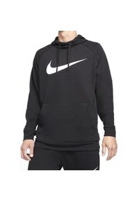 Bluza sportowa męska Nike Drifit. Typ kołnierza: kaptur. Kolor: czarny. Sport: piłka nożna