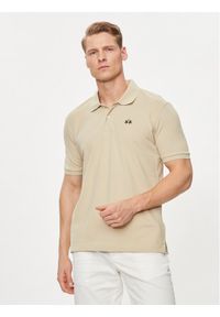 La Martina Polo BPMP01 PK031 Beżowy Regular Fit. Typ kołnierza: polo. Kolor: beżowy. Materiał: bawełna