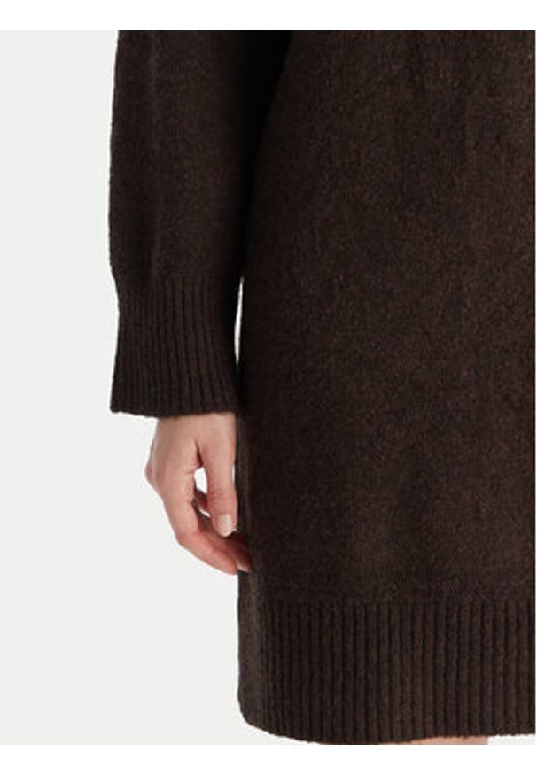 Vero Moda Sukienka dzianinowa Aquarius 10331900 Brązowy Regular Fit. Kolor: brązowy. Materiał: syntetyk