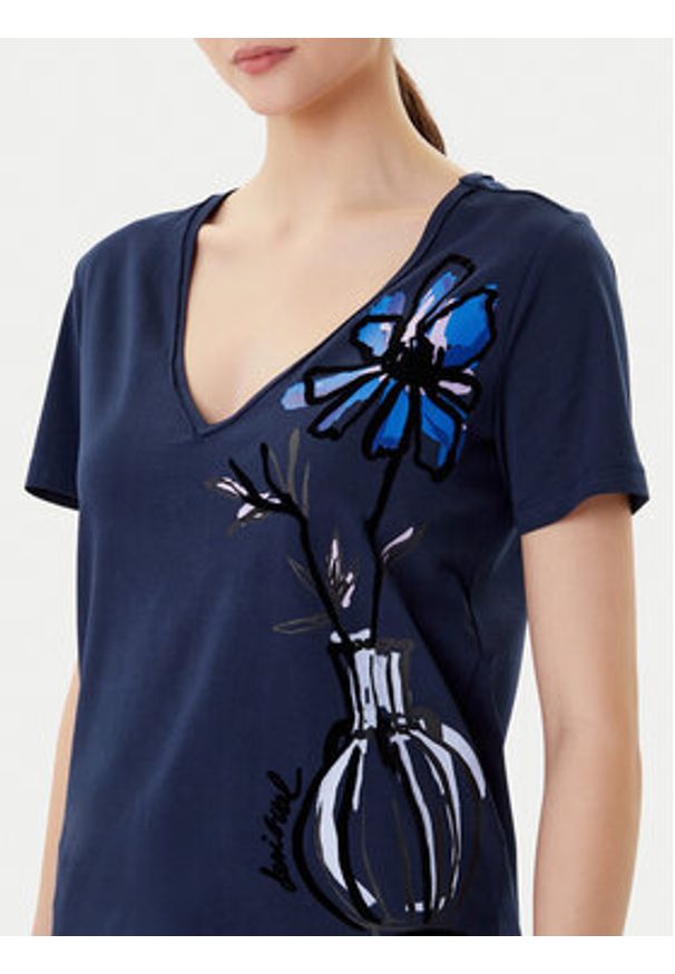 Desigual T-Shirt Dumas 25WWTK28 Granatowy Regular Fit. Kolor: niebieski. Materiał: bawełna