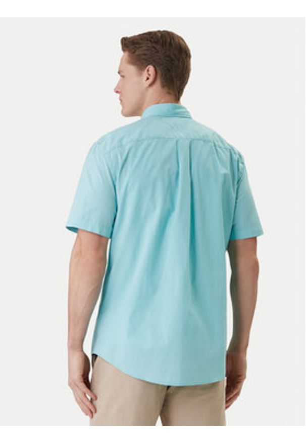 TOMMY HILFIGER - Tommy Hilfiger Koszula MW0MW42630 Turkusowy Regular Fit. Kolor: turkusowy. Materiał: bawełna