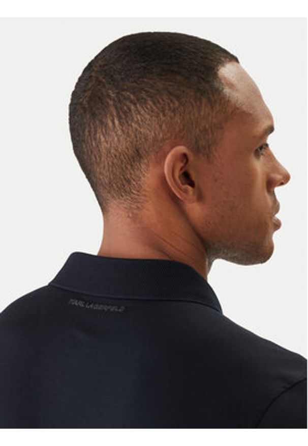 Karl Lagerfeld - KARL LAGERFELD Polo 745000 562200 Granatowy Regular Fit. Typ kołnierza: polo. Kolor: niebieski. Materiał: bawełna