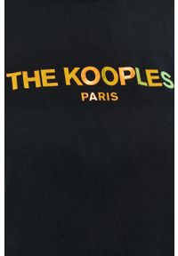 The Kooples T-shirt bawełniany kolor czarny. Kolor: czarny. Materiał: bawełna. Wzór: nadruk #2