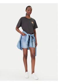 RVCA T-Shirt Pegasus EVJZT00165 Czarny Easy Fit. Kolor: czarny. Materiał: bawełna #4