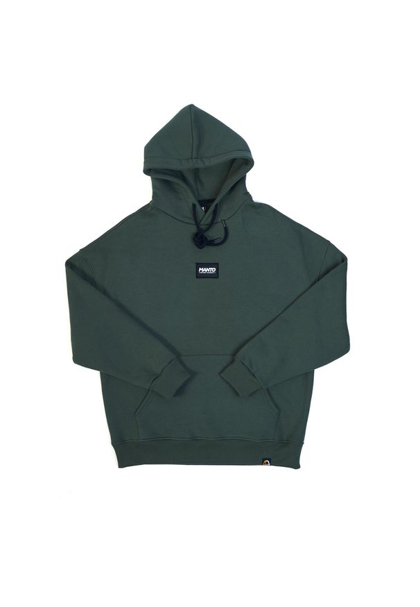 MANTO - Bluza sportowa męska Manto Label Oversize z kapturem. Typ kołnierza: kaptur. Kolor: brązowy, zielony
