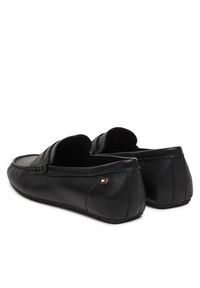 TOMMY HILFIGER - Tommy Hilfiger Mokasyny Flag Leather Driver Loafer FW0FW09350 Czarny. Kolor: czarny. Materiał: skóra #6