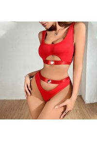 Intica - Komplet bielizny z wycięciami i ozdobnymi zapięciami Gustine. Kolor: czarny. Materiał: tkanina #11