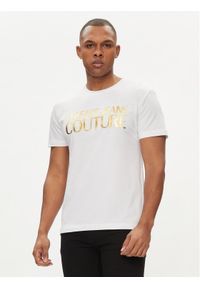 Versace Jeans Couture T-Shirt 76GAHT00 Biały Regular Fit. Kolor: biały. Materiał: bawełna #1