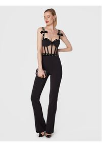 Elisabetta Franchi Kombinezon TU-006-27E2-V620 Czarny Slim Fit. Kolor: czarny. Materiał: syntetyk