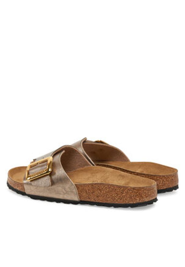 Birkenstock Klapki Catalina Cushion Buckle 1029416 Brązowy. Kolor: brązowy. Materiał: skóra