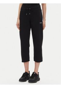DKNY Sport Spodnie dresowe DP5P3624 Czarny Regular Fit. Kolor: czarny. Materiał: bawełna