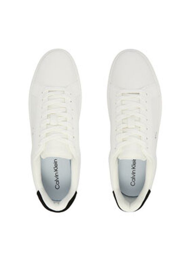 Calvin Klein Sneakersy Classic Cupsole Laceup Lth YM0YM01435 Biały. Kolor: biały. Materiał: skóra