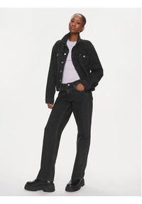 Tommy Jeans Kurtka jeansowa DW0DW17210 Czarny Regular Fit. Kolor: czarny. Materiał: bawełna