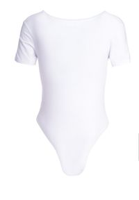 Renee - Białe Bawełniane Klasyczne Body Temines. Okazja: na co dzień. Kolor: biały. Materiał: bawełna. Długość rękawa: krótki rękaw. Długość: krótkie. Styl: klasyczny