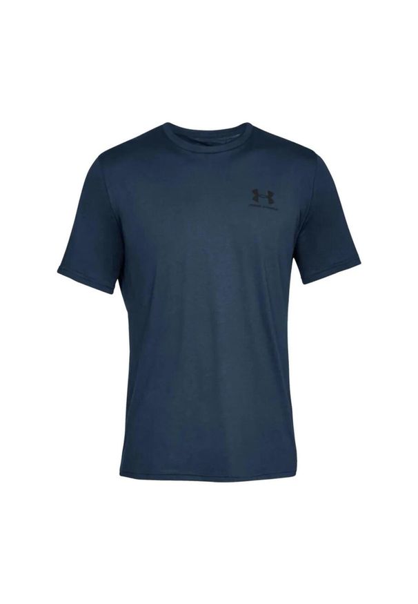 Koszulka sportowa męska Under Armour Sportstyle Left Chest. Kolor: niebieski. Długość rękawa: krótki rękaw. Długość: krótkie. Sport: fitness