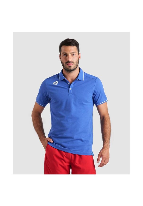Koszulka polo Arena Team Polo shirt Solid Cotton. Typ kołnierza: polo. Kolor: niebieski. Materiał: bawełna